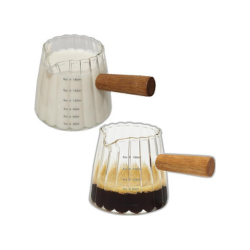 Espresso Shot Meaursing Cup Glass with V-Shaped Mouth - 6oz
