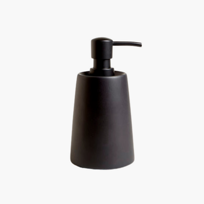 Crater Lotion Dispenser Ceramic Matte Black