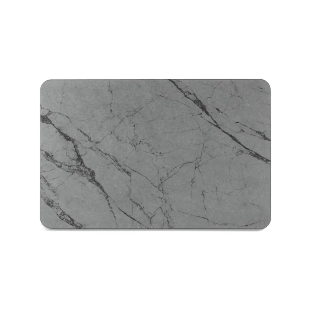 Diatomite Marbled Bath Mat - Grey