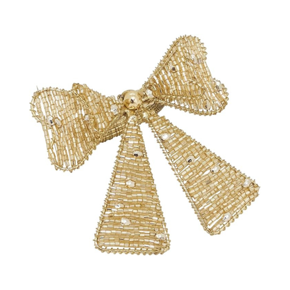 Beaded Bow Napkin Ring Set Of 4