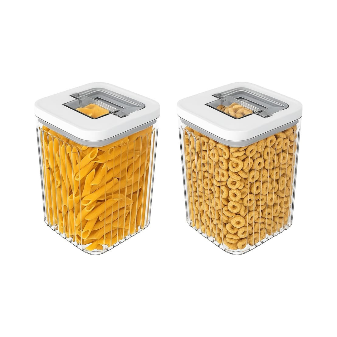 Set/2 64 OZ Fluted Canisters