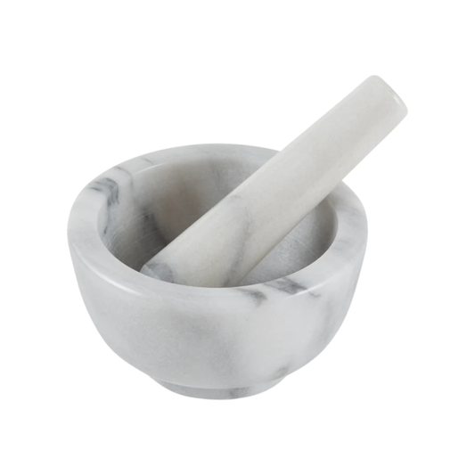 Marble Mortar & Pestle White