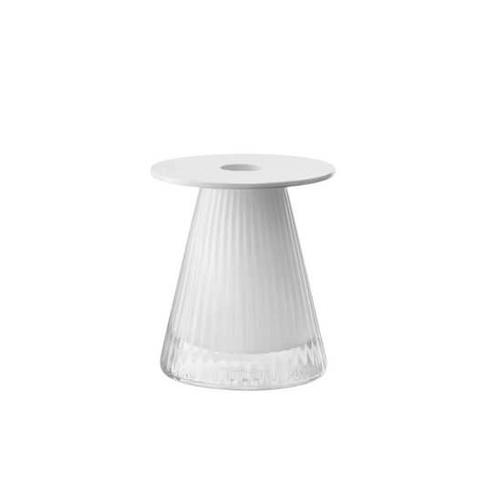 Beacon Candle Holder/Vase H4in White/Chalk White