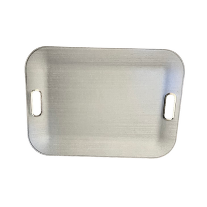 Bandeja grande para servir con asas de metal - Amara Beige