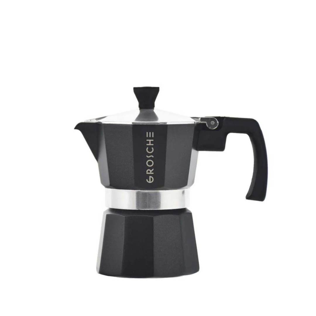 Cafetera espresso para estufa MILANO, cafetera moka, 3 tazas, color negro