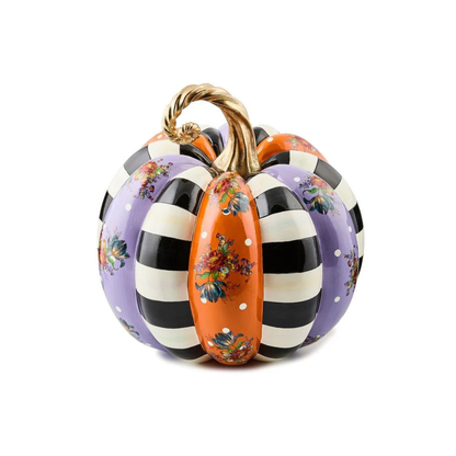 Violet Patchwork Extra Large Pumpkin