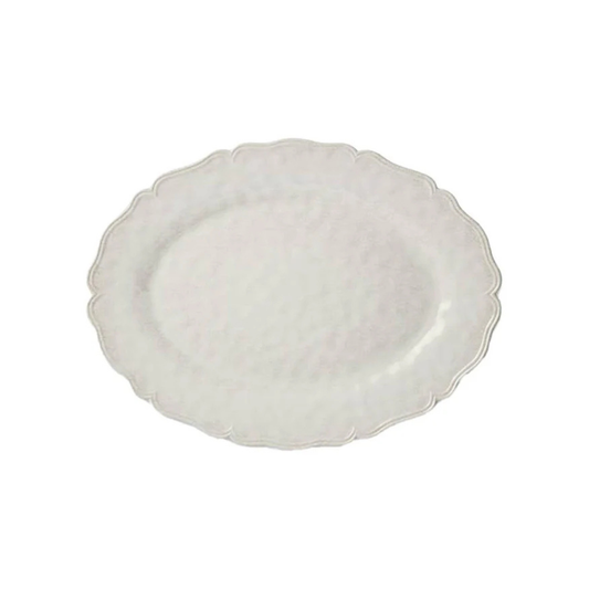 Isabella Cream Oval Platter 18in x 13.5in (750 grams)