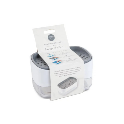 Soap Dispensing Sponge Saver - Circles - WHT/HAL