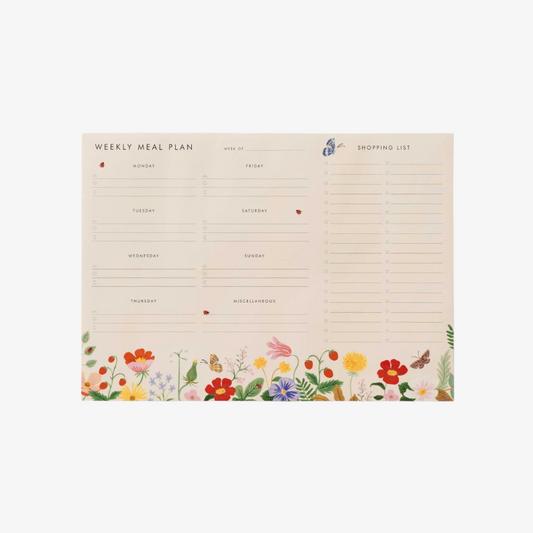 Strawberry Fields Meal Planner Notepad