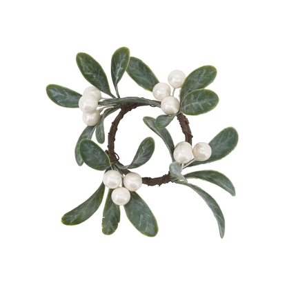 Mistletoe Napkin Ring Set Of 4