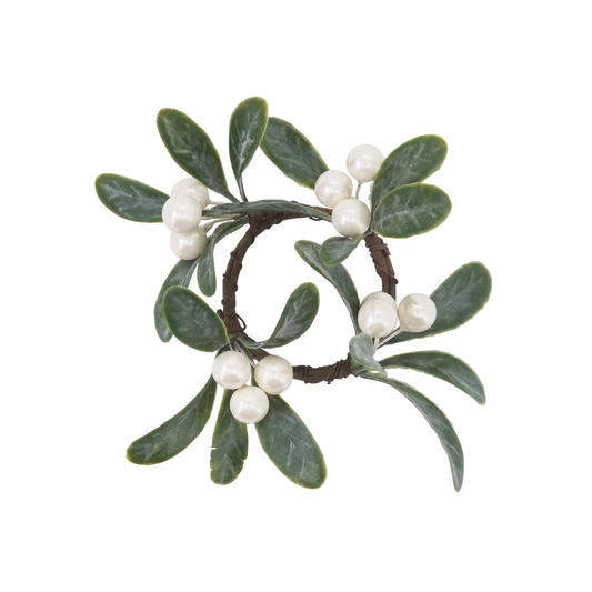 Mistletoe Napkin Ring Set Of 4