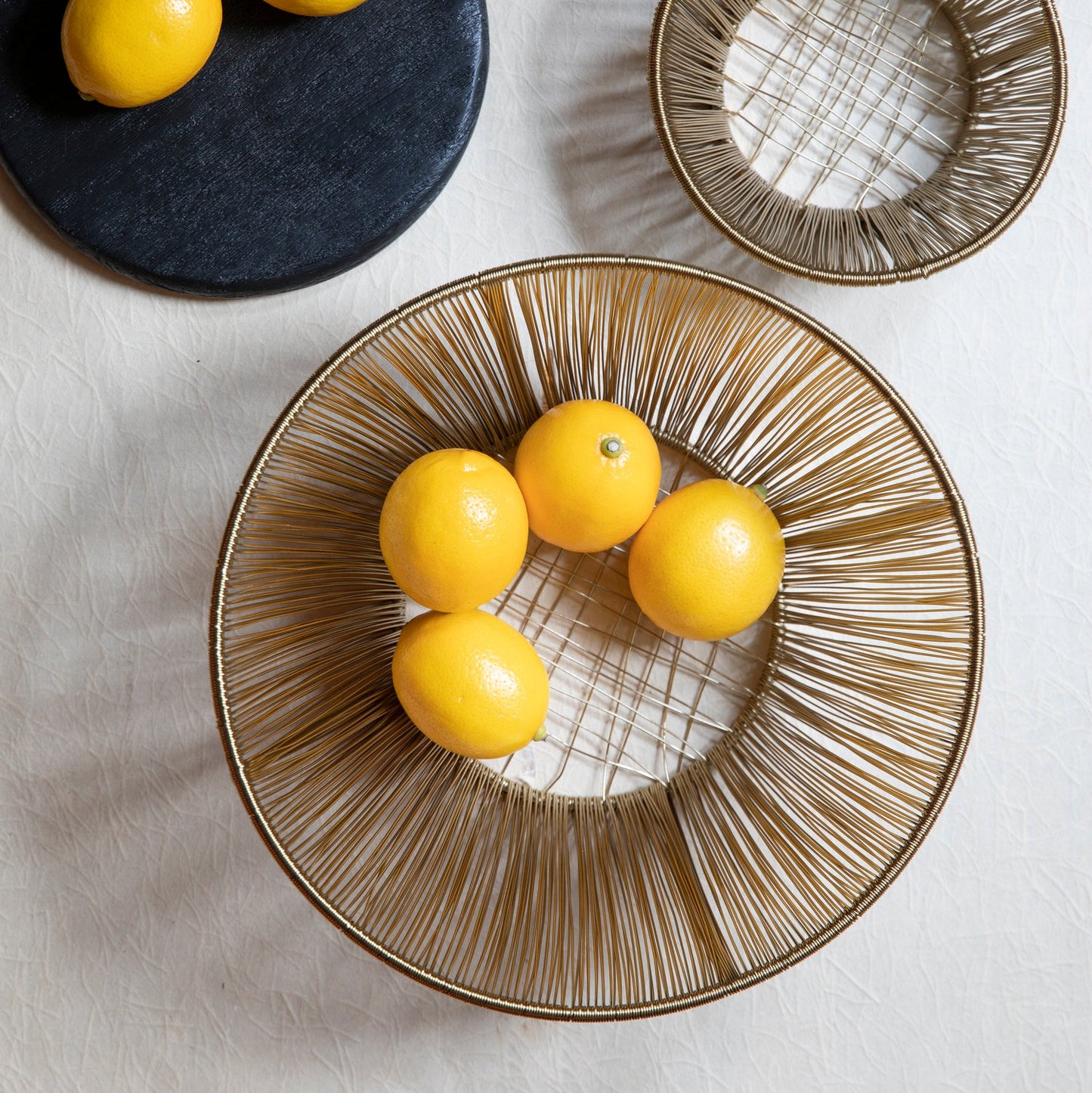 Gold Rhythm Wire Basket