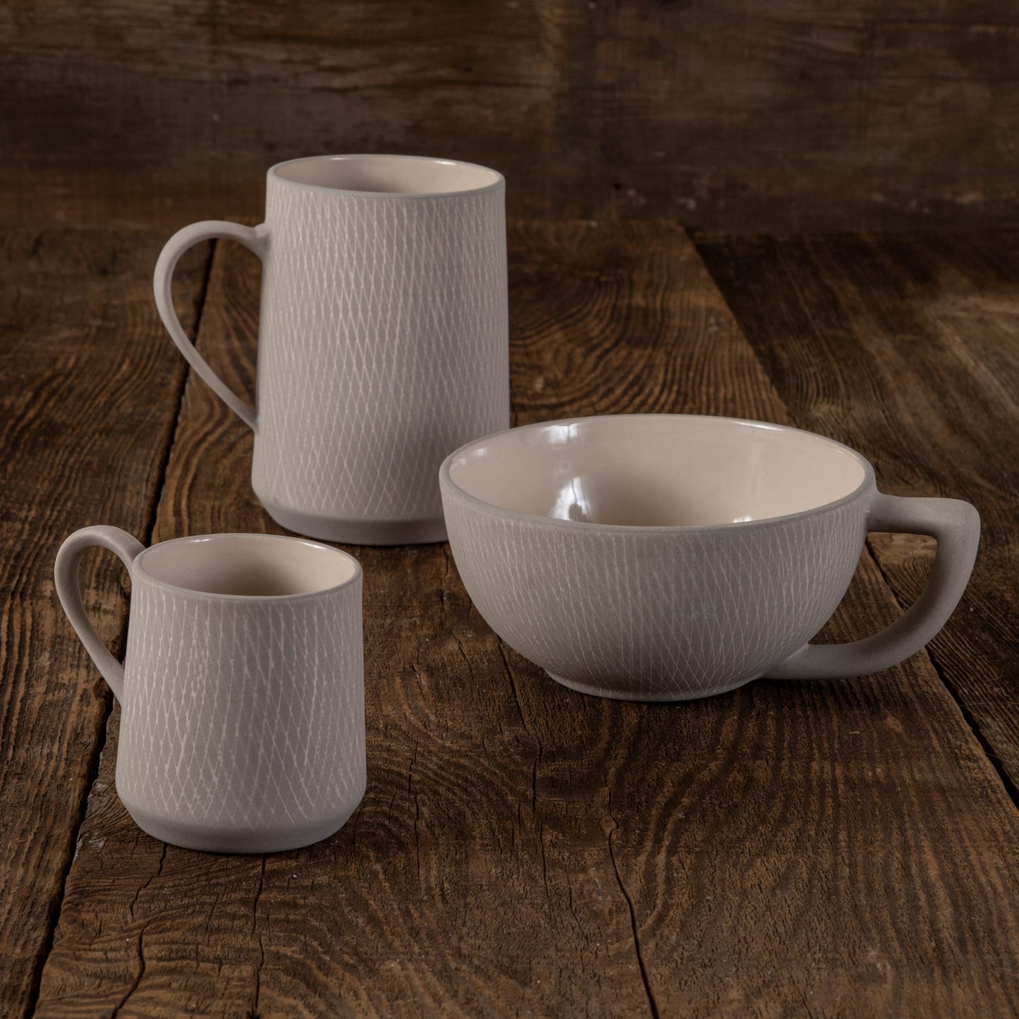 Sterling Crosshatch Latte Mug