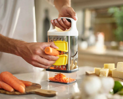 Multi-Grip Box Grater with Precision Food-Grip