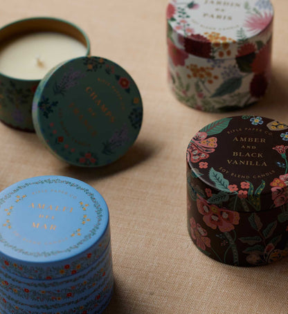 Gracie Amber and Black Vanilla 3 oz Tin Candle