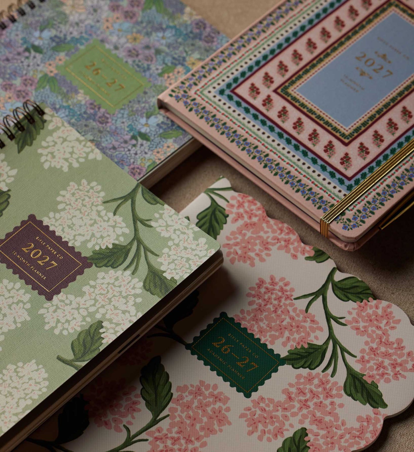 2027 Sage Hydrangea 12-Month Softcover Spiral Planner