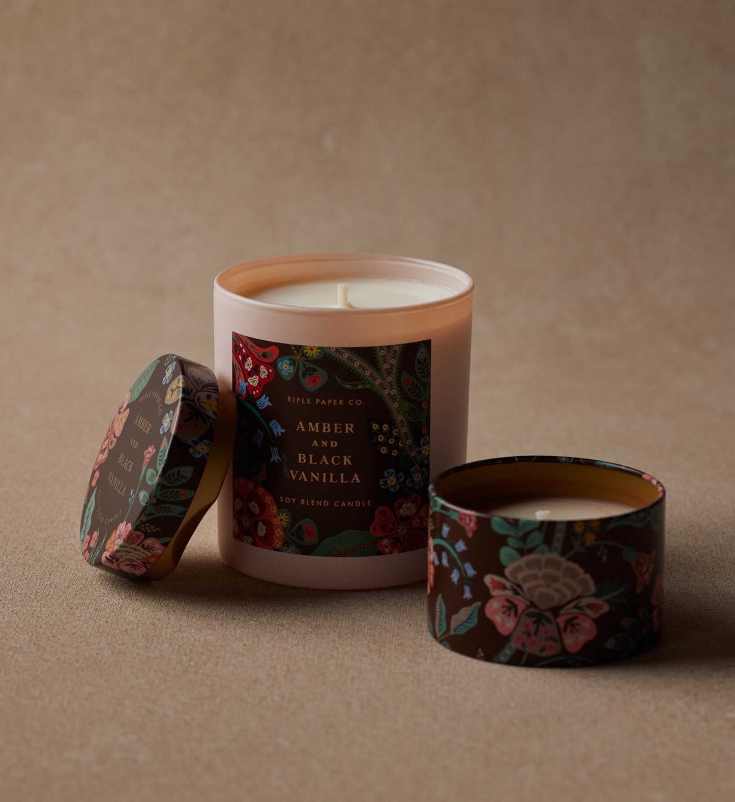 Gracie Amber and Black Vanilla 3 oz Tin Candle