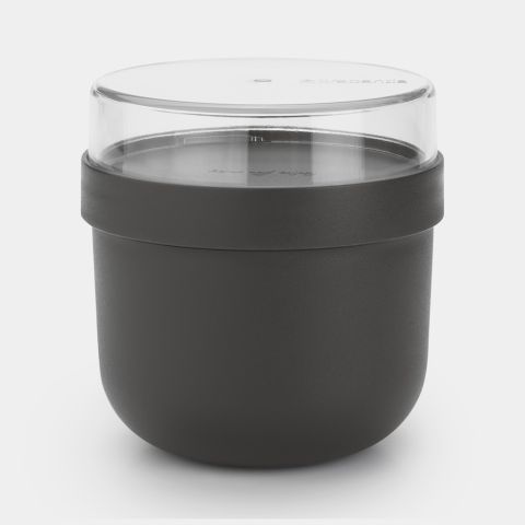 Make & Take Breakfast Bowl, 16.9 oz (0.5L), Plastic - Dark Gray