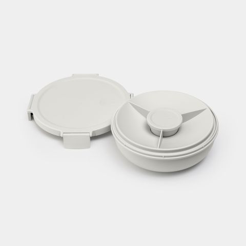 Make & Take Salad Bowl, 440 oz (1.3L) Plastic - Light Gray