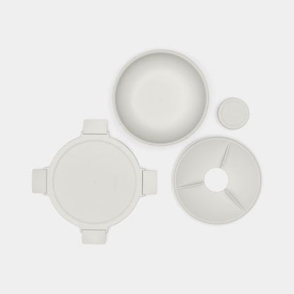 Make & Take Salad Bowl, 440 oz (1.3L) Plastic - Light Gray