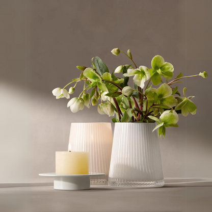 Beacon Lantern/Vase H5.5in White/Chalk White