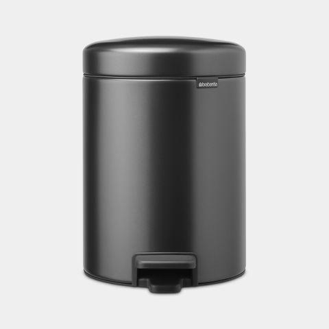 NewIcon Step on Trash Can, 5L Confident Gray