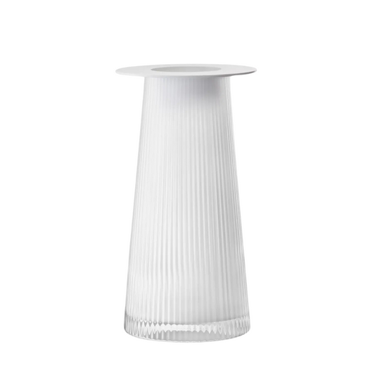 Beacon Lantern/Vase H11.75in White/Chalk White