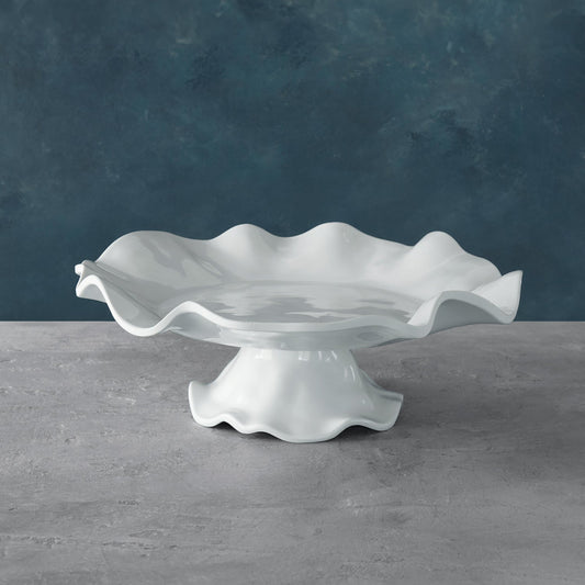 VIDA Havana Pedestal Cake Plate White