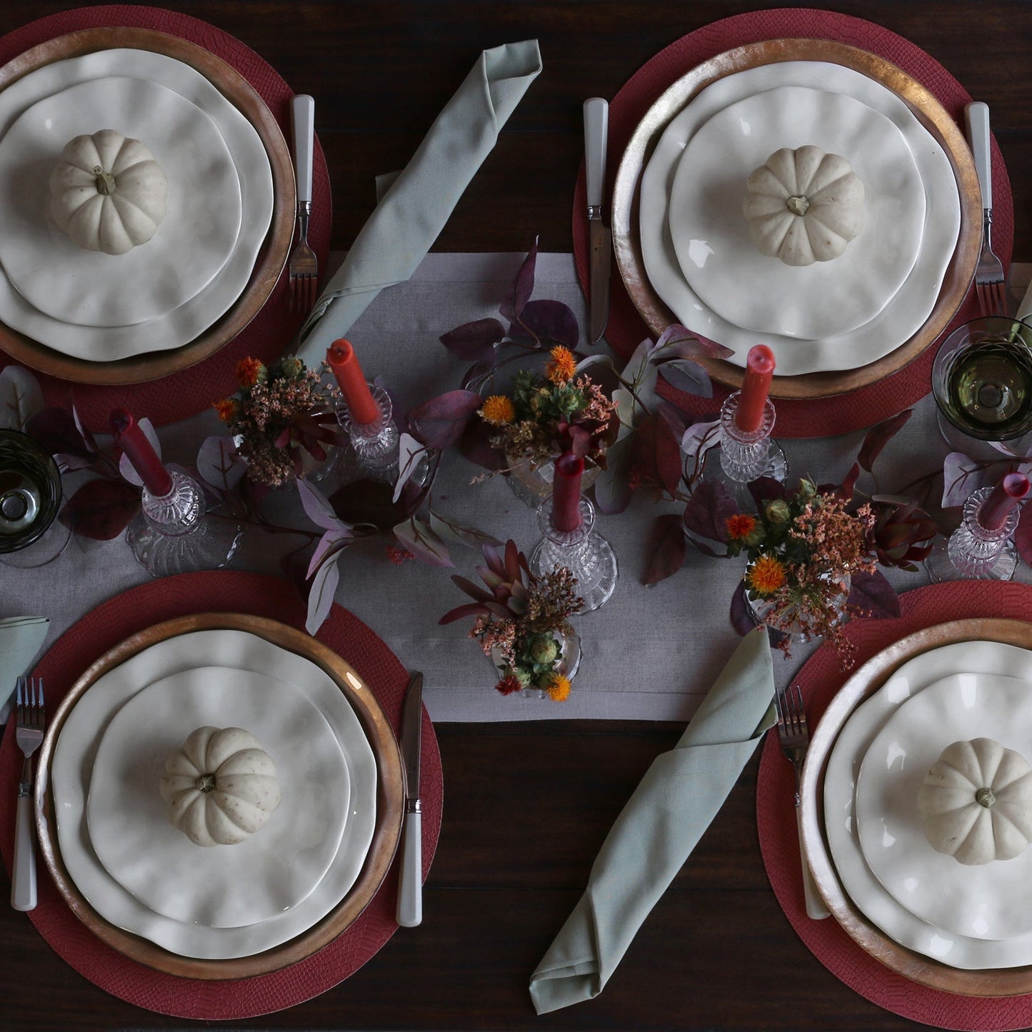 VIDA Havana 9" Salad Plate Set of 4 (White)