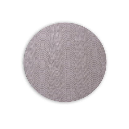 VIDA Croc Reversible 15.5" Round Placemats Set of 4 (Blue and Taupe)
