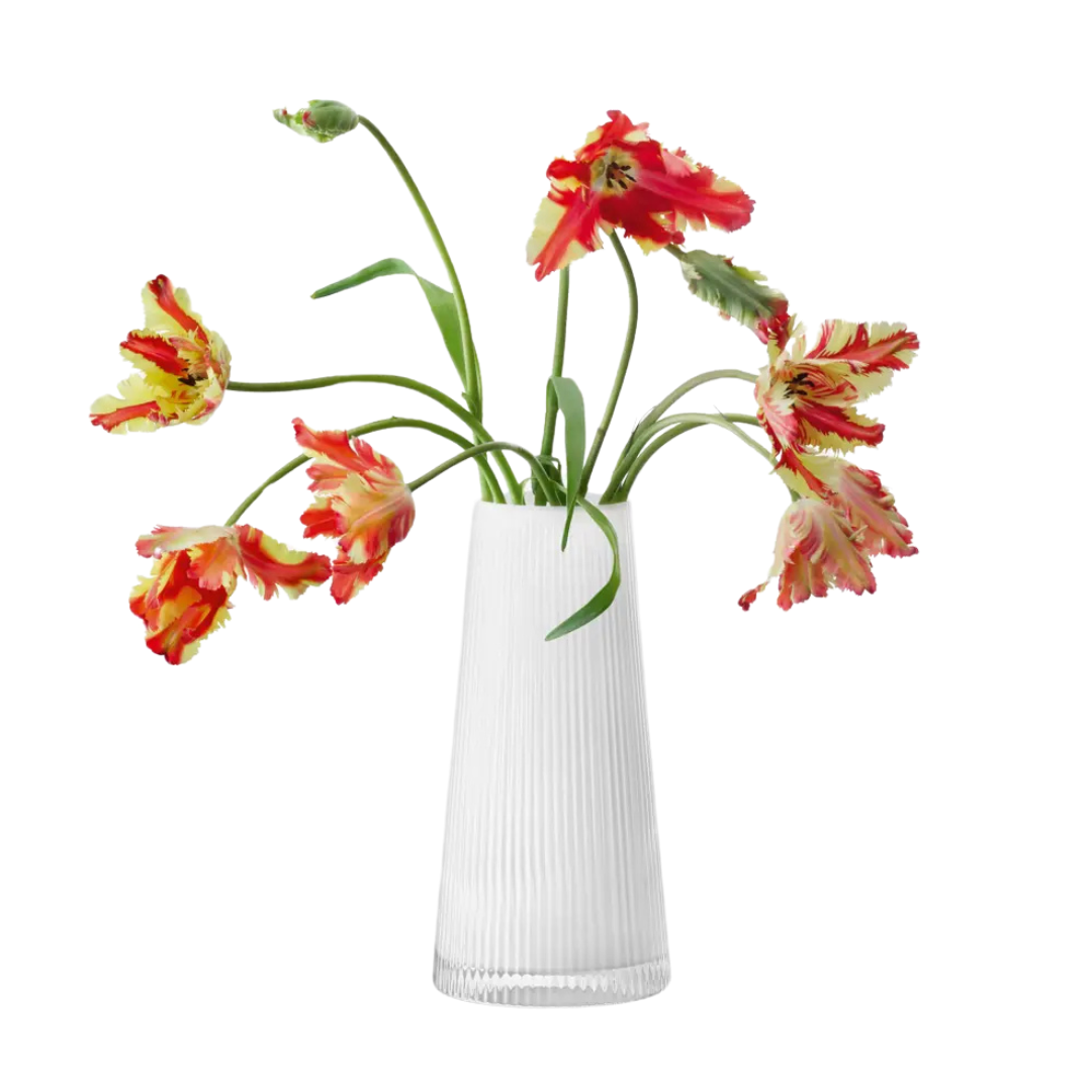 Beacon Lantern/Vase H11.75in White/Chalk White