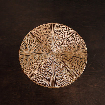 VIDA Sunburst 15" Round Placemats Set of 4 (Gold)