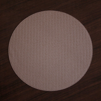 VIDA Snakeskin Reversible 15" Round Placemats Set of 4 (Slate Blue and Tan Brown)
