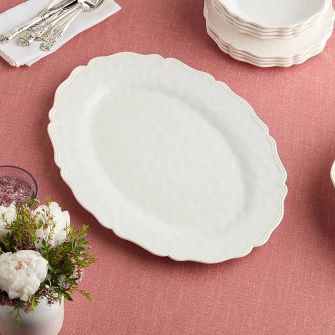 Isabella Cream Oval Platter 18in x 13.5in (750 grams)