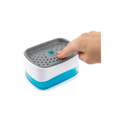 Soap Dispensing Sponge Saver - Circles - WHT/HAL