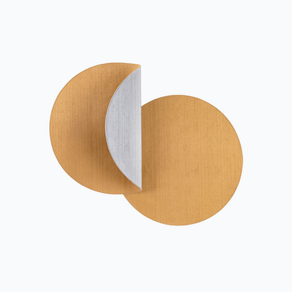 Dubai Reversible Circle Placemat - - Linen Gold / Linen Silver