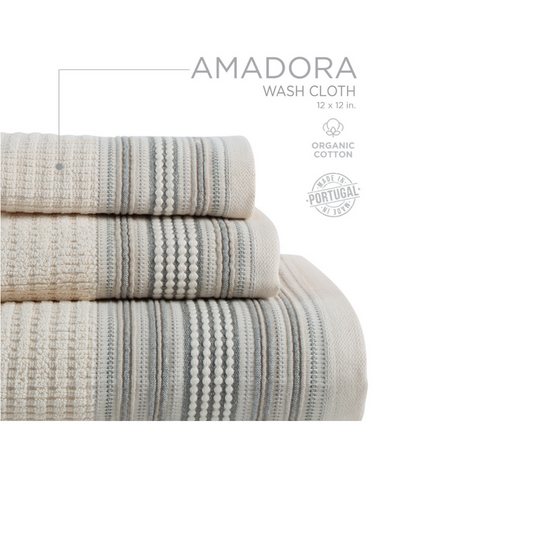 Amadora Wash Cloth- Grey- Natural