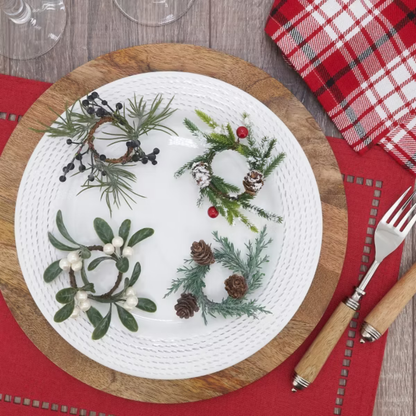 Mistletoe Napkin Ring Set Of 4