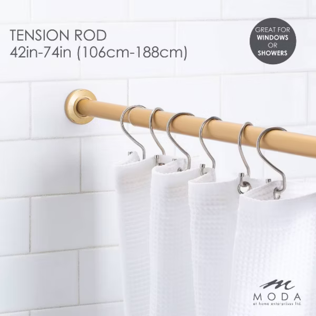 Draper Tension Shower Curtain Rod Gold 41"-76"