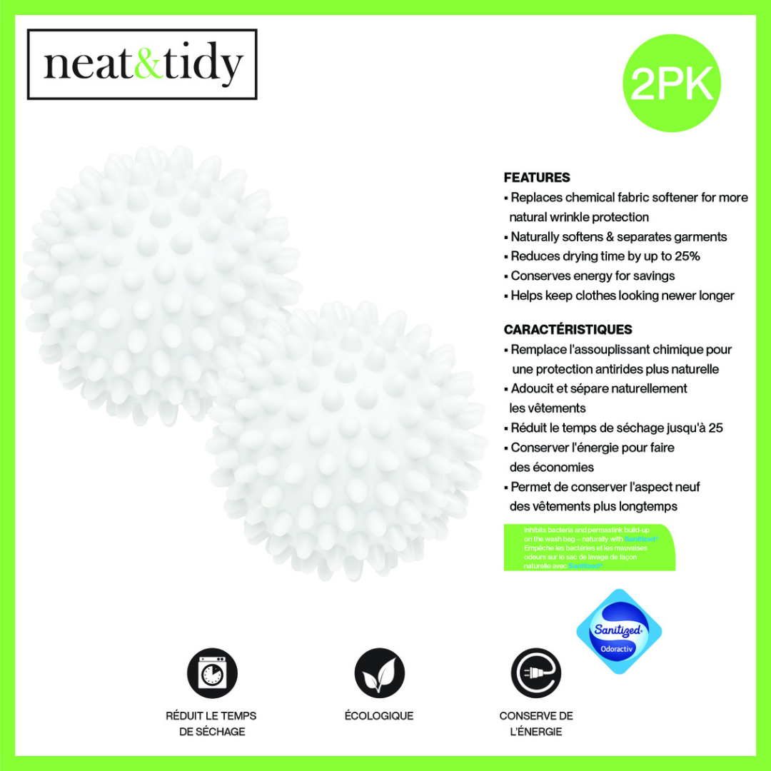 N&T 2pk Dryer Balls White