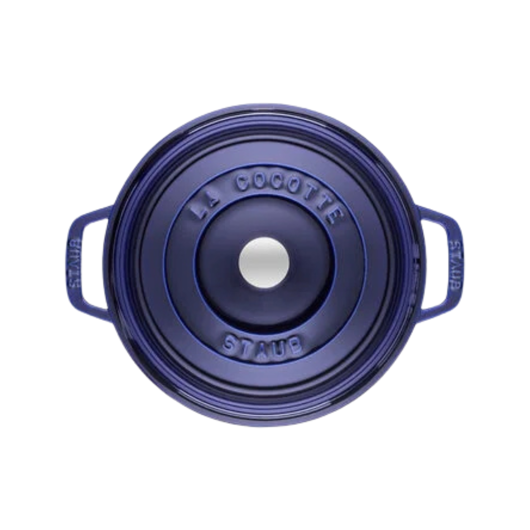 Staub Cast Iron Round 5.5qt Cocotte - Dark Blue