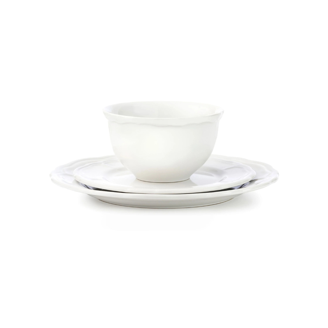 Madison White Stoneware 12 Piece