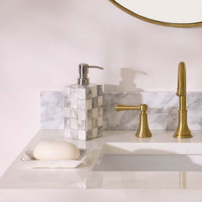 Sterling Check Capiz Soap Pump
