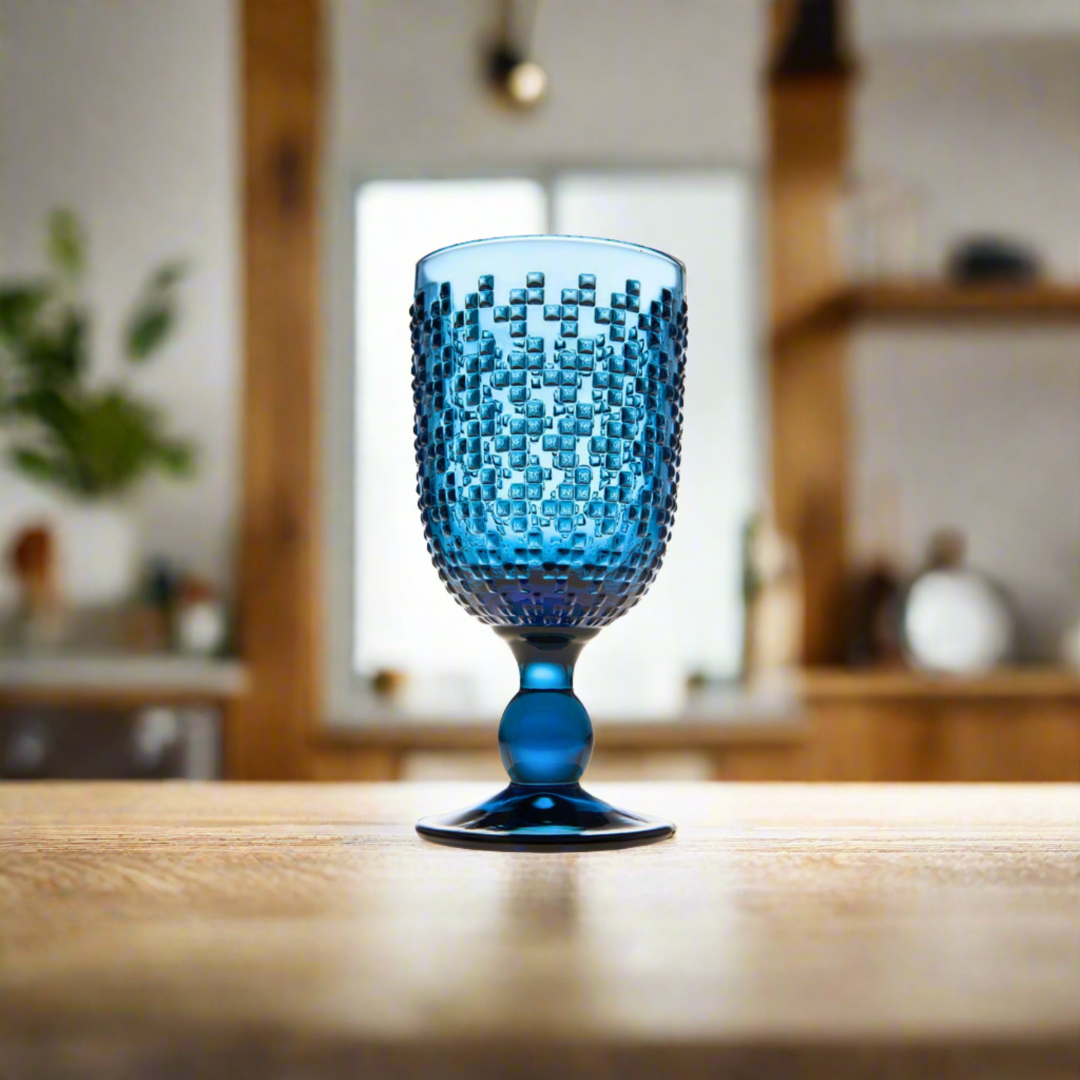 Alba Blue Goblet, Set of 4