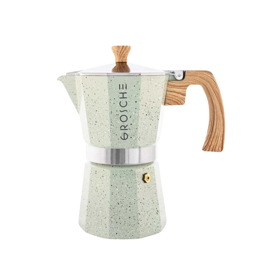 MILANO STONE Stovetop Espresso Maker, Moka Pot - 6 Cup Mint Green