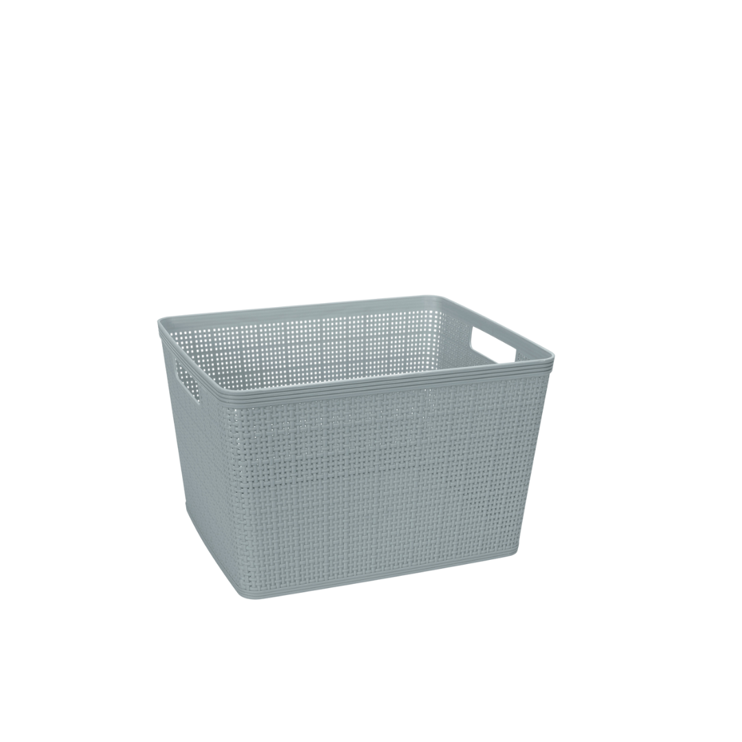 Cesta de almacenamiento tejida N&amp;T gris