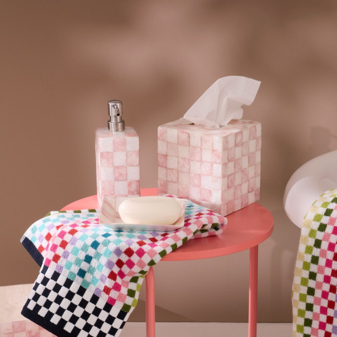 Rosy Check Capiz Soap Dish