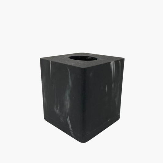 Michaelangelo Tissue Box Black/White Marble