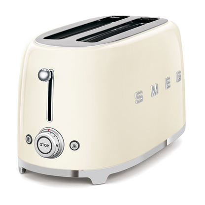 Retro Style 4x2 Slot Toaster - Cream