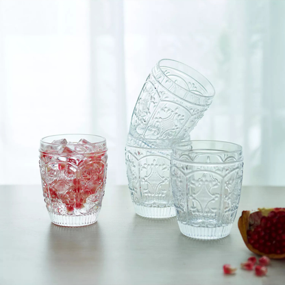 Trestle Double Old Fashioned Glasses Trestle, 10 Oz, Clear Set Of 4